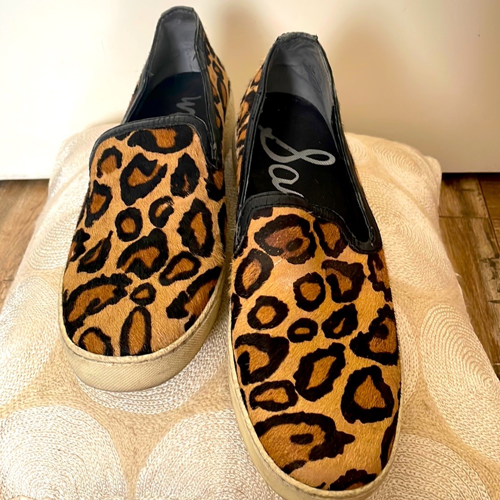Sam Edelman leopard print slip on sneakers